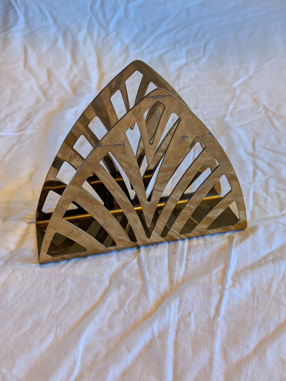 2/20$ Brass Napkin Holder - Gold